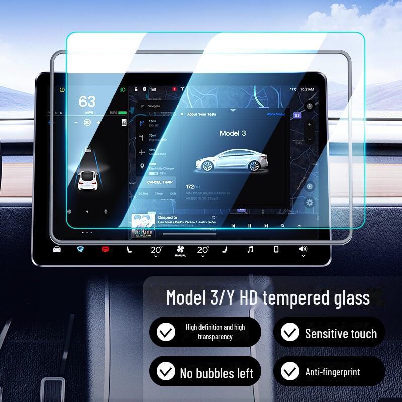

Загартована плівка для екрану навігації Tesla Model 3/Y - Матовий протектор HD HD Tempered Film + Tool [Single Piece]