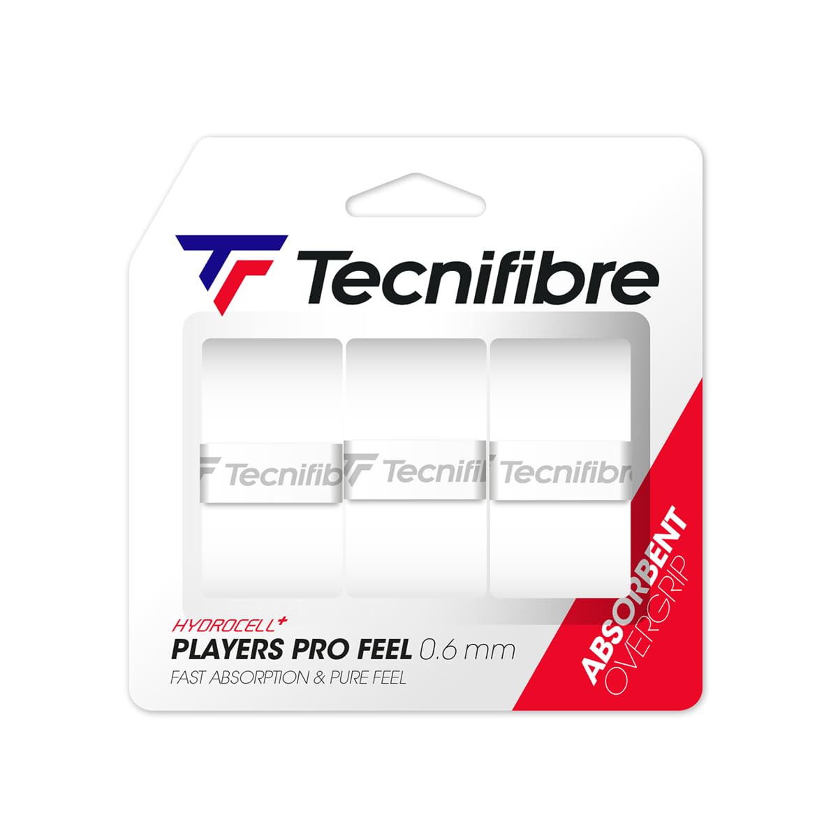 

Tecnifibre Tennis Grip Tape Players Profile PLAYERS PRO FEEL 3P TFAA028 3-pack белый