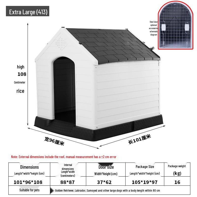 All-Season Waterproof Outdoor Dog House for Small To Large Dogs