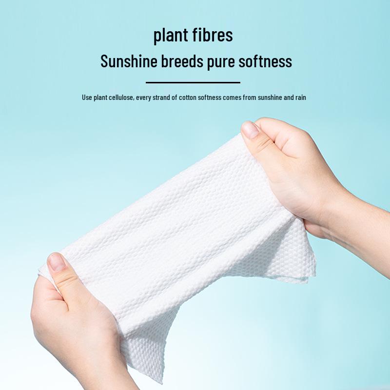 Large Disposable Face Wash Towels - Soft Cotton, Wet & Dry Use, 20x20cm, Pack of Towels