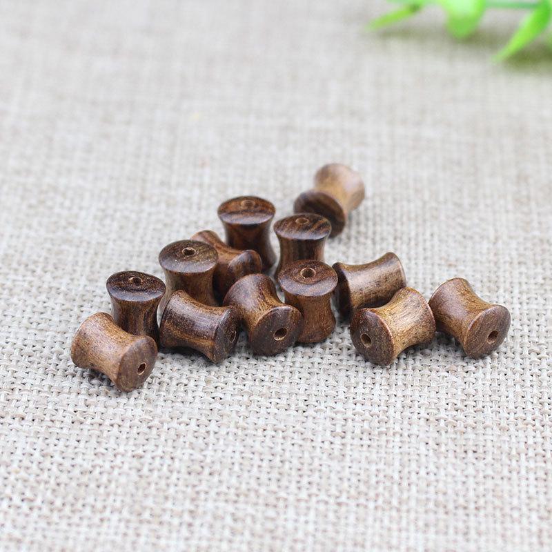 Black Rosewood Bamboo Spacer Beads for DIY Bracelets, Buddhist Rosary Necklaces, and Accessories.