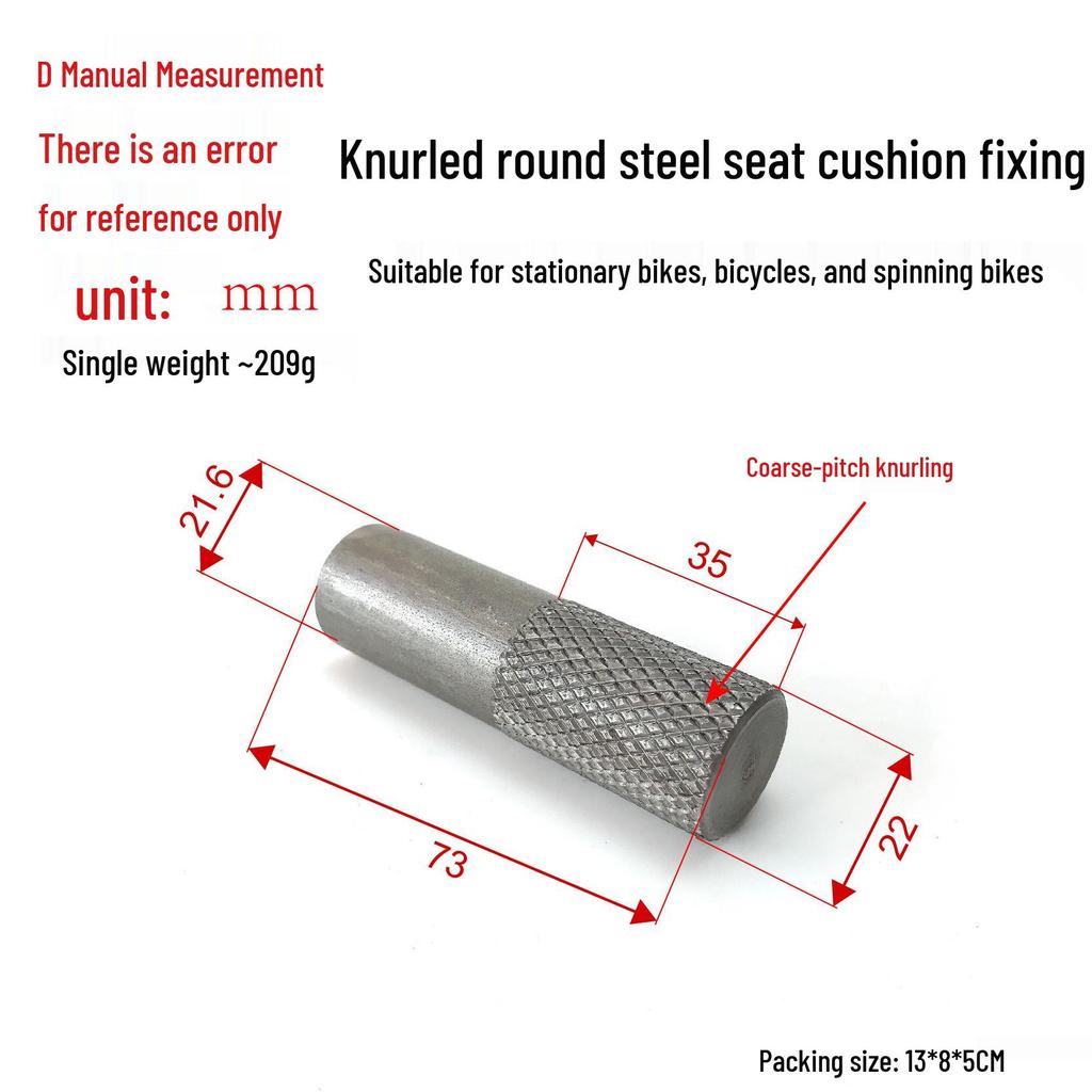 Knurled Rod Seat Cushion Pin for Exercise Bike/Bicycle