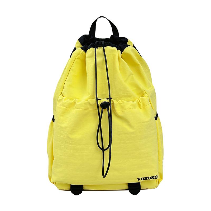 Schoolbag Mountain Leisure Travel Backpack Outdoor Sports Mountaineering Backpack Light Drawstring Washed Nylon School Bag
