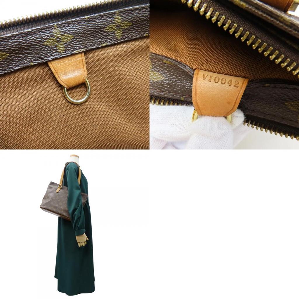 Used LOUIS VUITTON Tote Bag Hippo piano M51148 Monogram/Nume leather Brown Popular