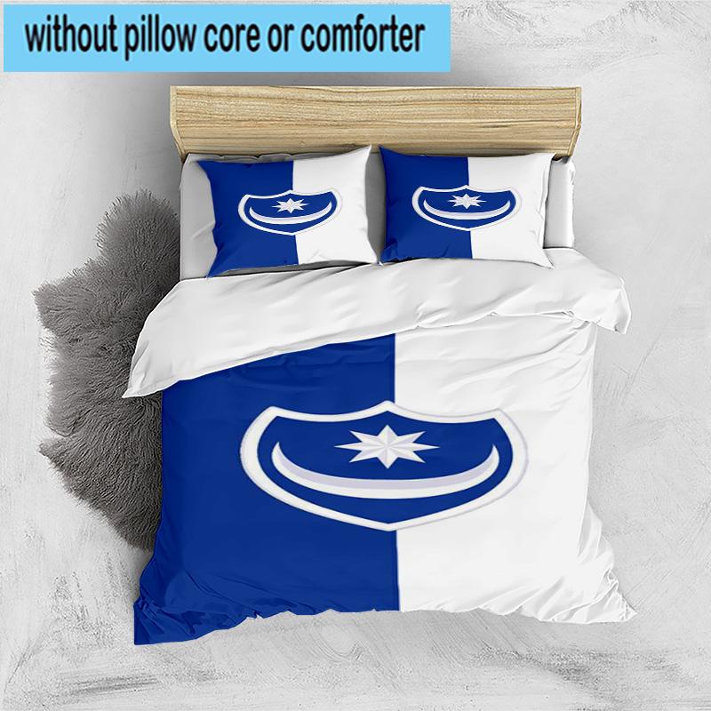 3pcs Portsmouth F.C Printed Bedding Set Duvet Cover Closure Includes 1 Duvet Cover & 2 Pillowcases Bedding Sets Home Decor Gifts