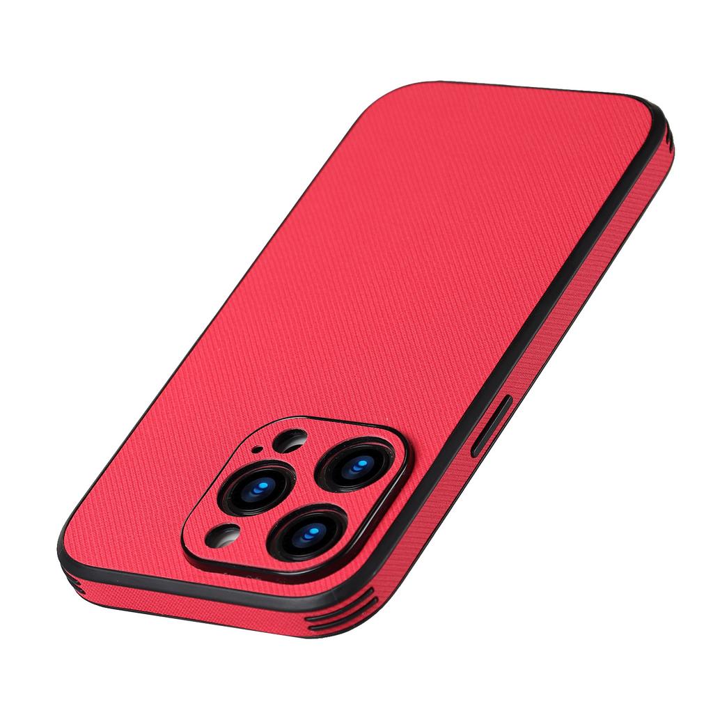 Suitable for iPhone14 mobile phone case 13Pro all-inclusive TPU cloth pattern anti-drop protective case 14plus solid color leather case