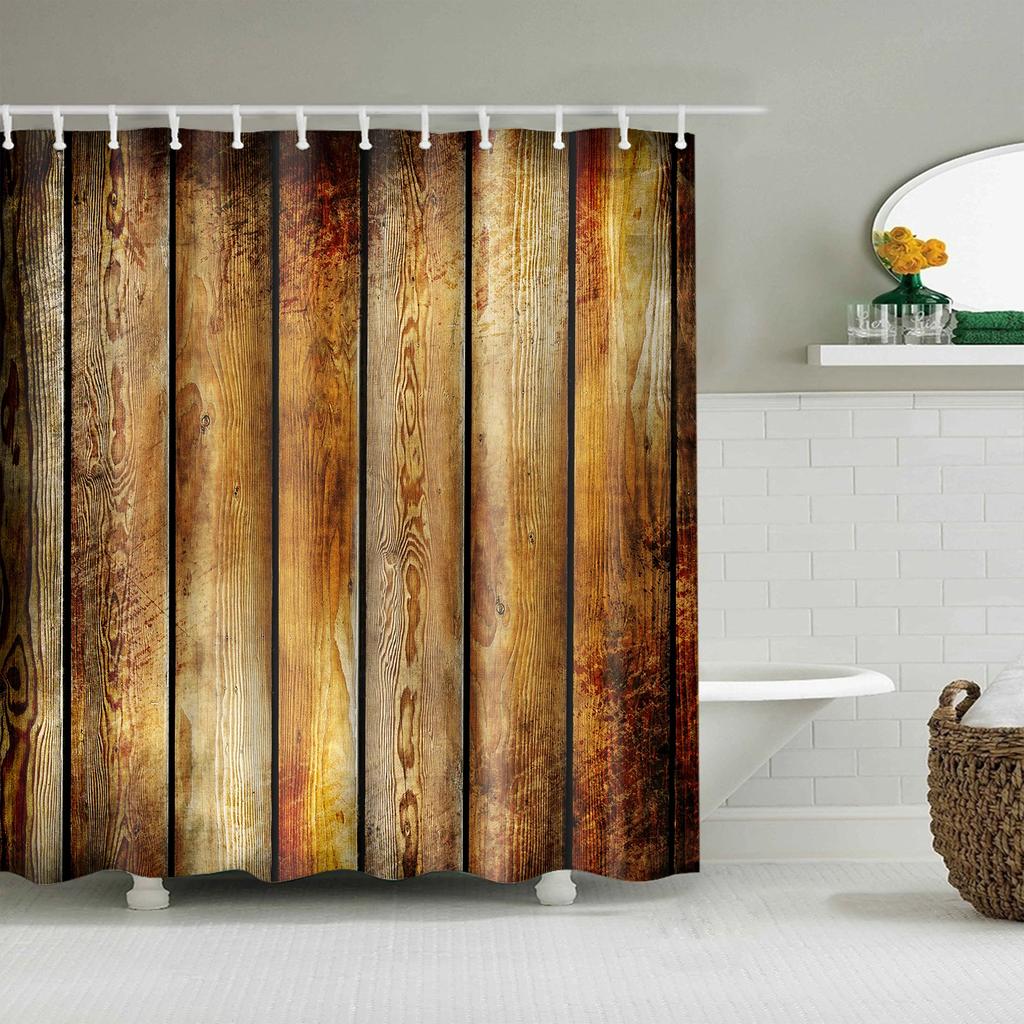 Vintage Style American Flag British Flag Shower Curtains Bathroom Curtain Frabic Waterproof Polyester Bath Curtains with Hooks