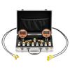 Digital Hydraulic Pressure Test Coupling Kit, 700 Bar Pressure Gauge Manometer Tester with 2 Gauges, 9 Test Couplings, 2 Quick-Release Couplers, 2
