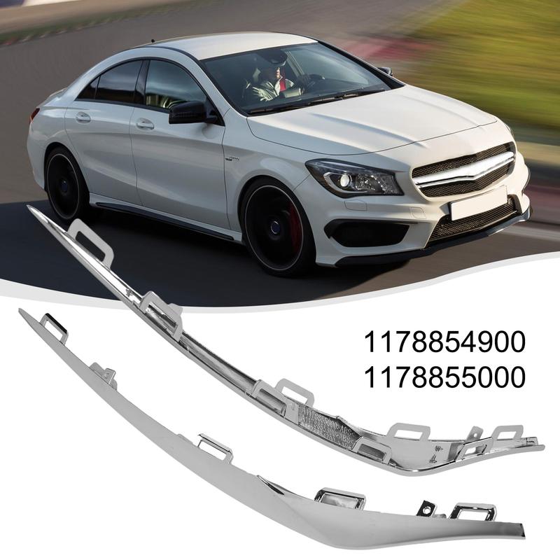 Front Pair Bumper Cover Molding Trim for Mercedes W117 CLA 2016 to  Suitable Replacement for CLA 180 200 250 Models