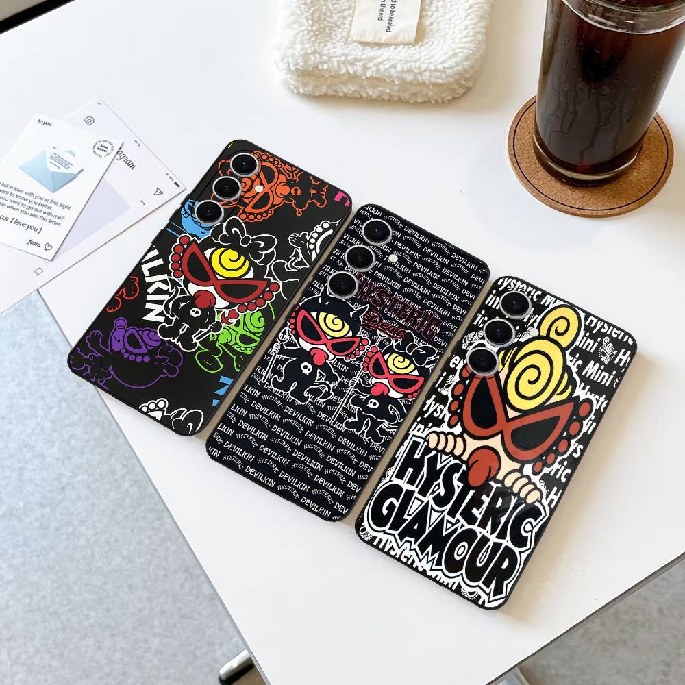 Japan Fashion H-Hysteric M-Mini Phone Case For Samsung S 20 21 22 23 lite plus ultra Clear Mobile Cover Funda