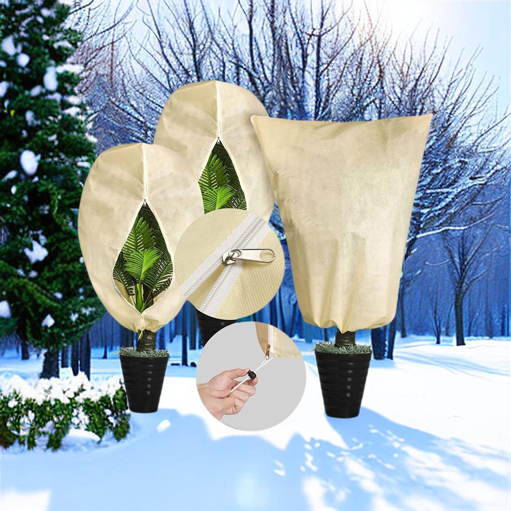 Windproof Anti-Frost Plant Protection Cover - Thickened Non-Woven Fabric for Winter Tree Care