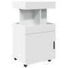Bar Cart White 50x41x89 Cm Engineered Wood