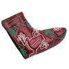 Golf Putter Headcover Embroidery Putters PU Protective Head Cover Magnetic ClosureWine Red