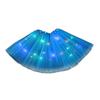 Half-length Mesh Skirt Colorful Led Light-up Mesh Skirt for Women with Elastic Waist Multi-layered Stage for Parties for Women
