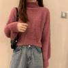 Winter Imitate Mink Wool Fleecing Female Turtleneck Elastic Casual Sweater Women Knitted Tops Pullovers Soft Warm