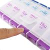 Push Button (7-Day) Pill Case, Medicine Planner, Vitamin Organizer, 2 Times a Day AM/PM, Large Compartments, Arthritis Friendly