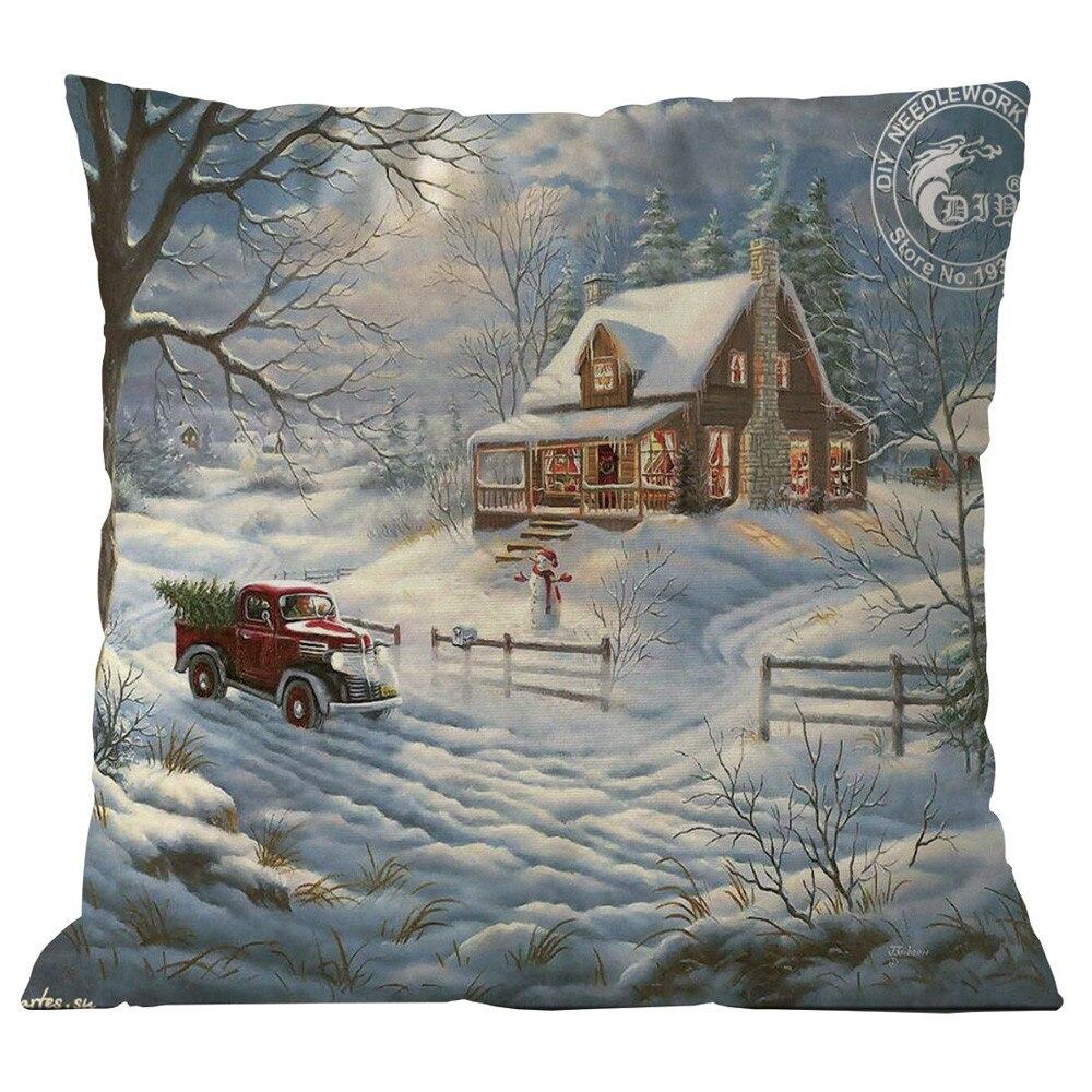 Bedroom Living Room Cushion Cover Home Decor Pillowcase Christmas Sofa