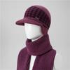 Hat Women's Autumn and Winter Fleece Thick Warm Ear Protector Wool Hat Cold-proof Cotton Hat