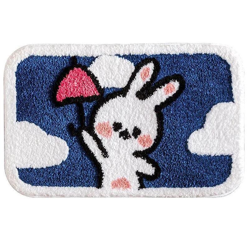 Bathroom Non-slip Absorbent Carpet Home Bedroom Mats Plush Floor Doormat Bathroom Washable Quick Drying Carpet
