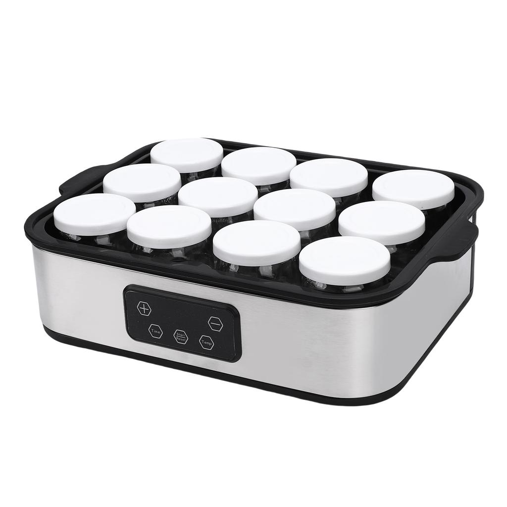 Electric Yogurt Maker Machine 0 48h Timer Automatic Yogurt Making Machine Constant Temperature with 12 Pcs 180ml Cups