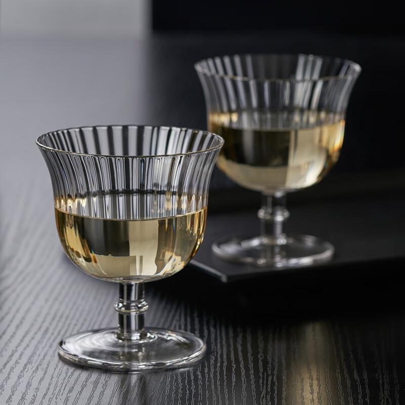 Niche handmade corrugated glass, juice drink glass, cocktail glass, wine glass, goblet, sweet wine