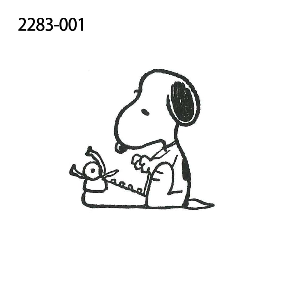 Face Stamp Snoopy Wood Piece Snoopy Typewriter Children's 2283-001