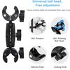 Crab Super Clamp Double Clip Camera Bracket For Dji Action6 5Pro GoPro Insta360 X5 Motorcycle Bicycle Handlebar Mount Accessory