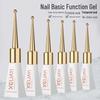 Nail Art Gel Polish Set: Removable Base, Builder Gel, No-Wipe Matte & Tempered Top Coat - Salon Recommended