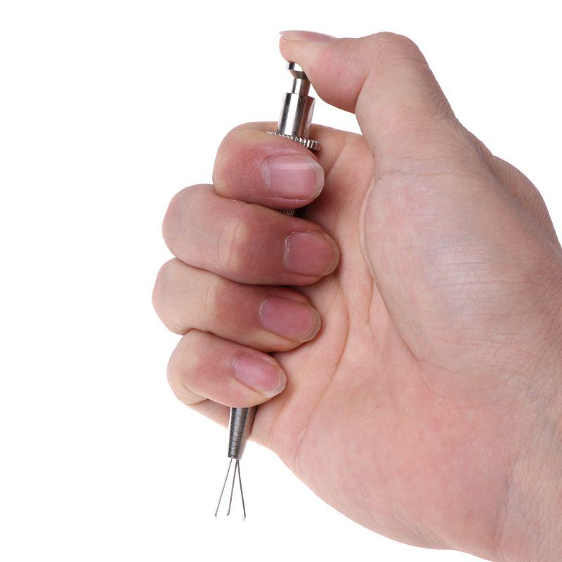 Catcher Jewelry Making Gem Clamping Pick Up Tool with 3/4 Prongs for Tiny Objects Catcher Diamond Gemstone Prong Grabber