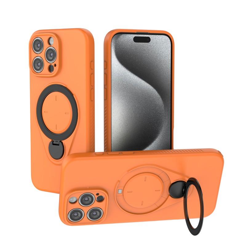 For iPhone 16 Pro Max Case with Tempered Glass WANLONFENG JH Series PC TPU Kickstand Phone Cover