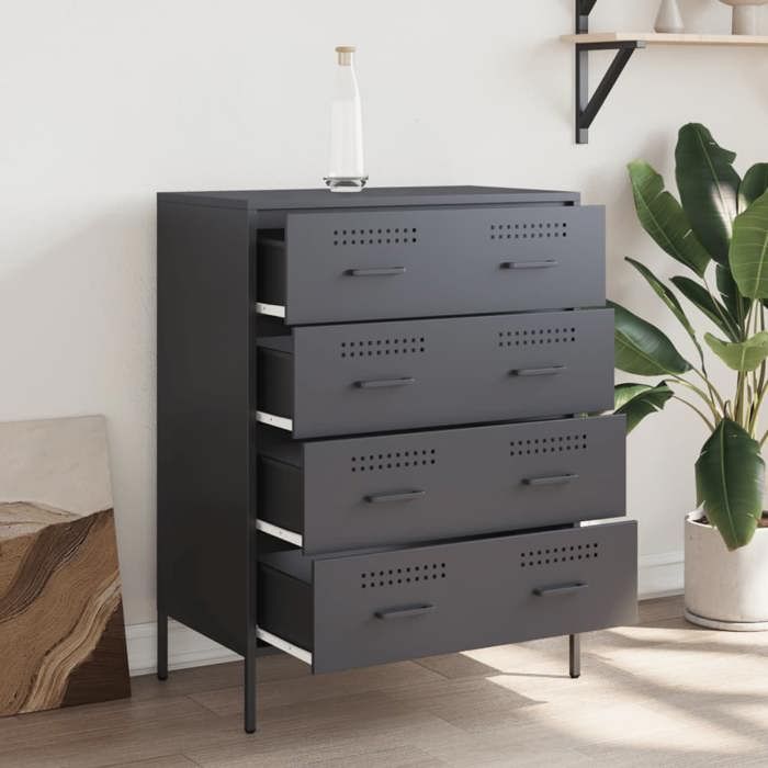 VidaXL Buffet anthracite 68x39x89 cm acier, armoire, placard, buffet haut, armoire latérale, armoire de rangement, 842984