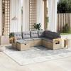 VidaXL Garden Lounge Set with Cushions 7 Pcs, Patio Sofas, Patio Furniture Set, Outdoor Furniture, Mix 3265546