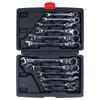 12Pcs Ratcheting Wrench Set Tool Steel Flexible Head Ratchet Combination Spanner 72 Teeth
