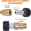 2 Pairs M22 14mm to 3/8" Quick Disconnect Connect Adapters for Pressure Washer