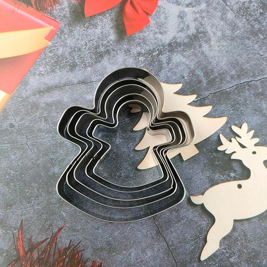 Steel Santa Claus DIY Snowflake Baking Tools Christmas Decor Cookie Cutters Set Biscuit Mold