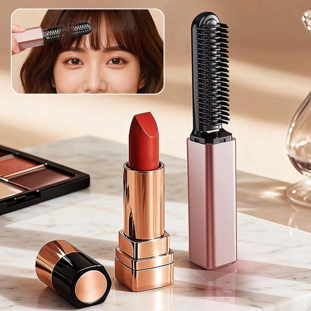USB Charging Wireless Bangs Comb Fast Heating Portable Hair Straightener Holiday