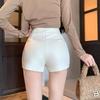 Women's 2025 High-Waist Black Leather Slimming Shorts - A-Line, Slim Fit, Casual Spring Hot Pants