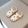 Summer Girls' Sandals Hollow Breathable Solid Color Fashionable Trend Suitable For Children Toddlers Kids Beach Shoes
