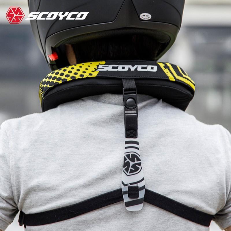 SCOYCO N02B Motorcycle Neck Protector Off-Road Racing Long-Distance Riding Adult Universal Fit PU Reinforced Collar