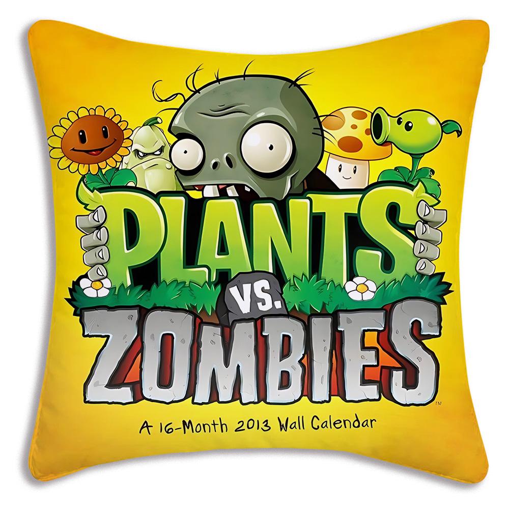Game For Plantss Vs. Z-Zombies Pillow Covers Cartoon Sofa Decorative Home Double-sided Printing Short Plush Cute Cushion Cover