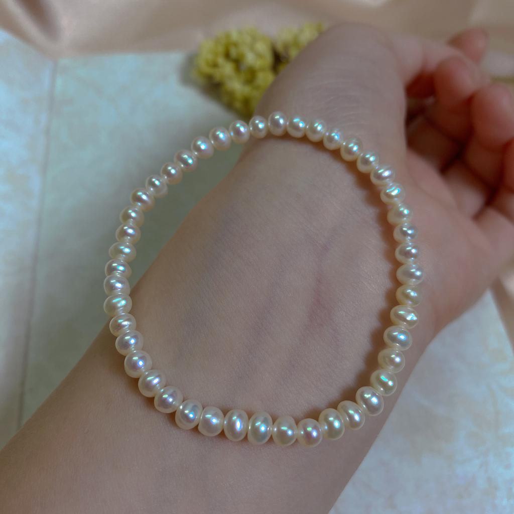 Feedback Natural Baroque Freshwater Pearl Bracelet Women's Elastic Line Elastic String Rope Bracelet Simple Versatile Wholesale