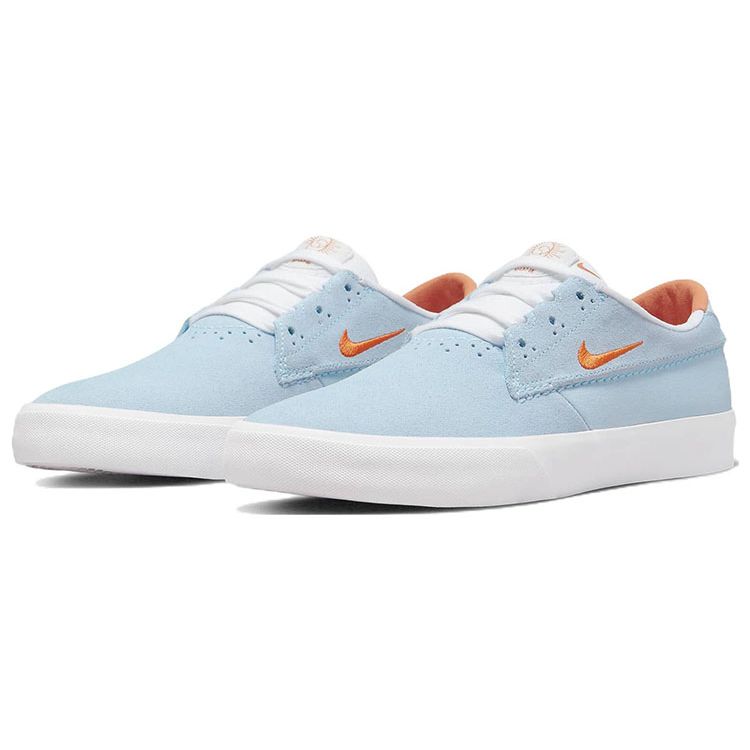 Nike Shane SB Celestine Blue Orange Unisex Sneakers White Safety-Orange BV0657-406