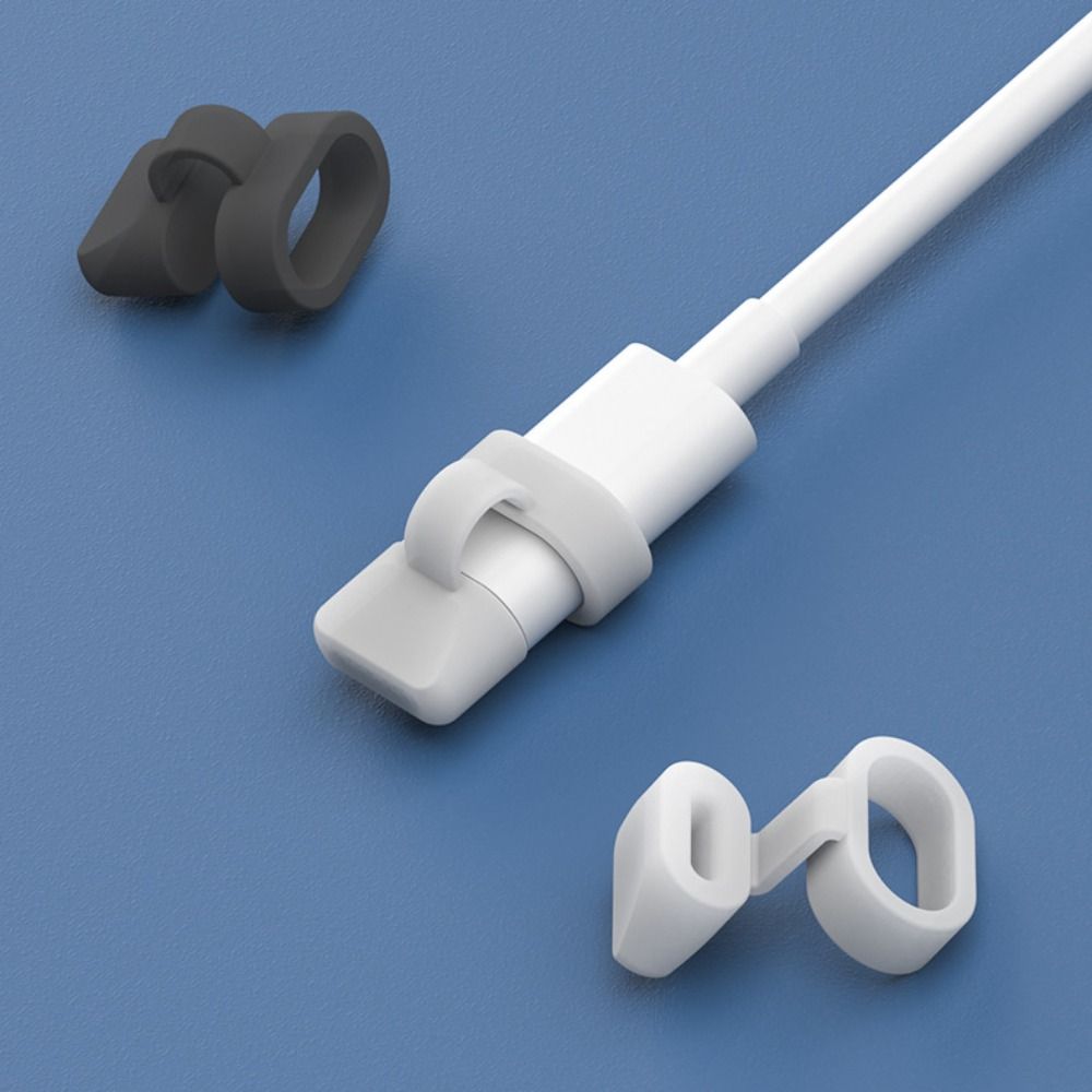 10Pcs Anti-Lost Data Line Protector Cap Silicone Charging Port Dust Plug