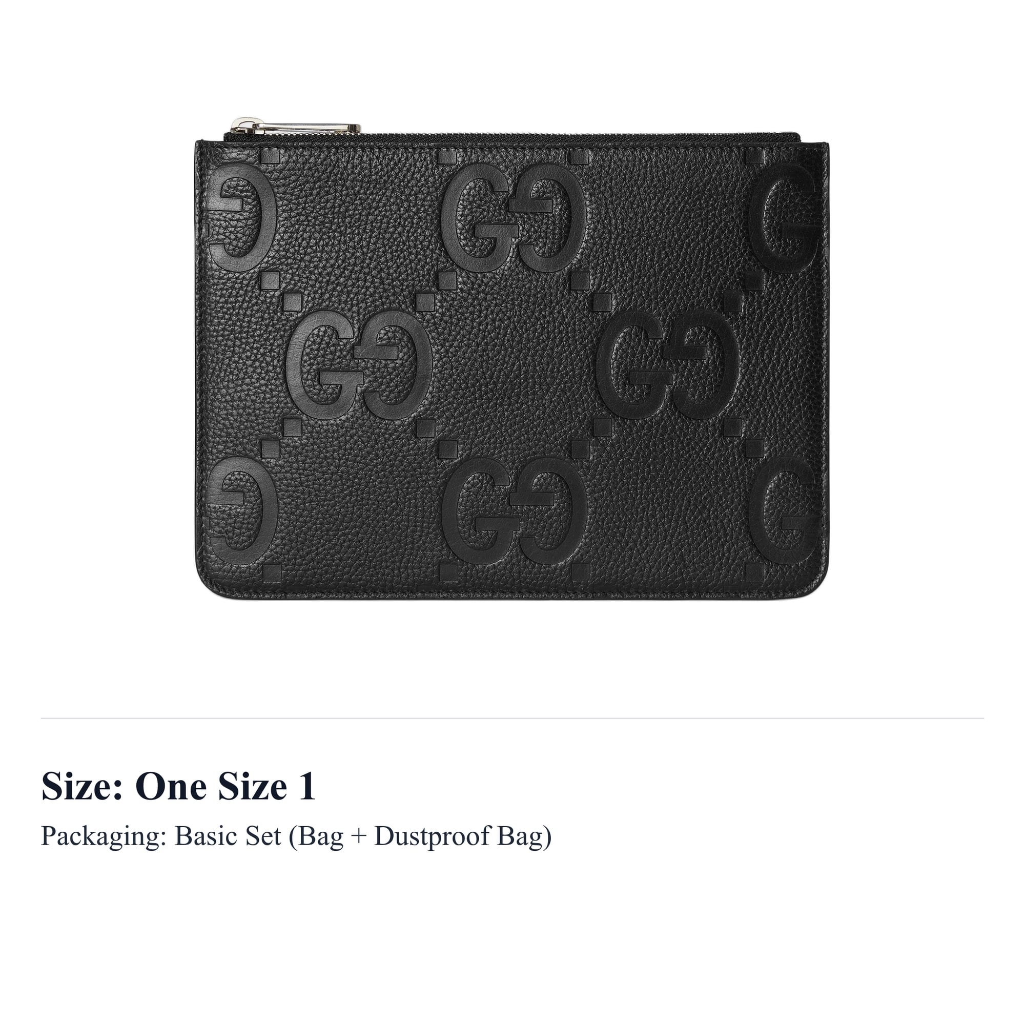 GUCCI Grain Leather Clutch Large Men`s