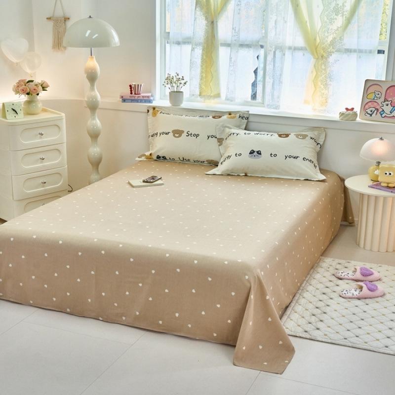 Cotton bed sheet single piece 100 cotton quilt single twill student dormitory single double household pure cotton pad manufacturer wholesale