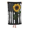 Sunflower Beach Towel Yellow Flower Butterfly Sunset Towel King Size Soft Quick Dry Bath Towel for Travel Bathroom Camping Sport