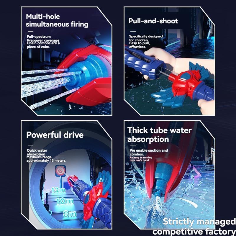 Mech Sword Water Gun Pull type Water Gun Five hole Water Gun Simulation Sword Large Capacity Long Range Water Gun Toy