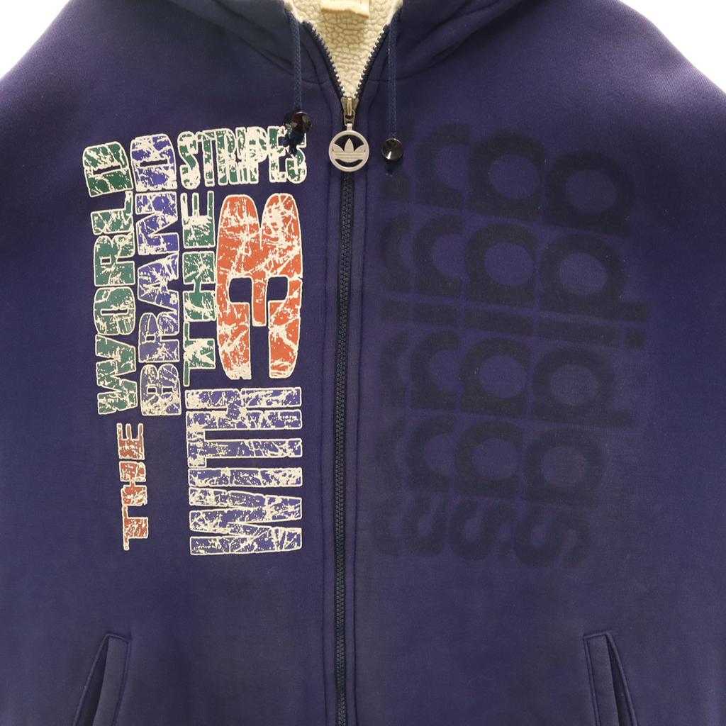 Adidas 80s Vintage Descente Trefoil Logo Long Sleeve Freeze Zip Hoodie O Men's Used