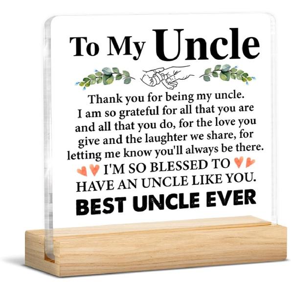 Dad Gift From Daughter, Gifts for Father Fathers Day Birthday, Dad Clear Acrylic Desk Decorative Sign Home Office Desk Decor