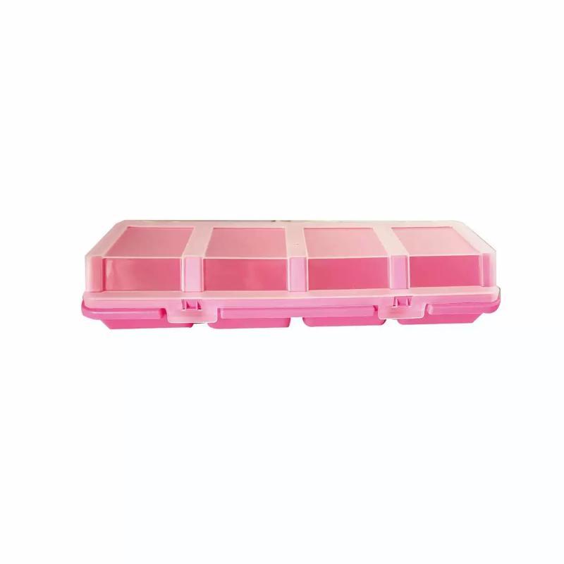 Plastic Screw Organizer Box With 4 Compartments Portable Tool Parts Storage Bin With Lid For Hardware Small Parts Display